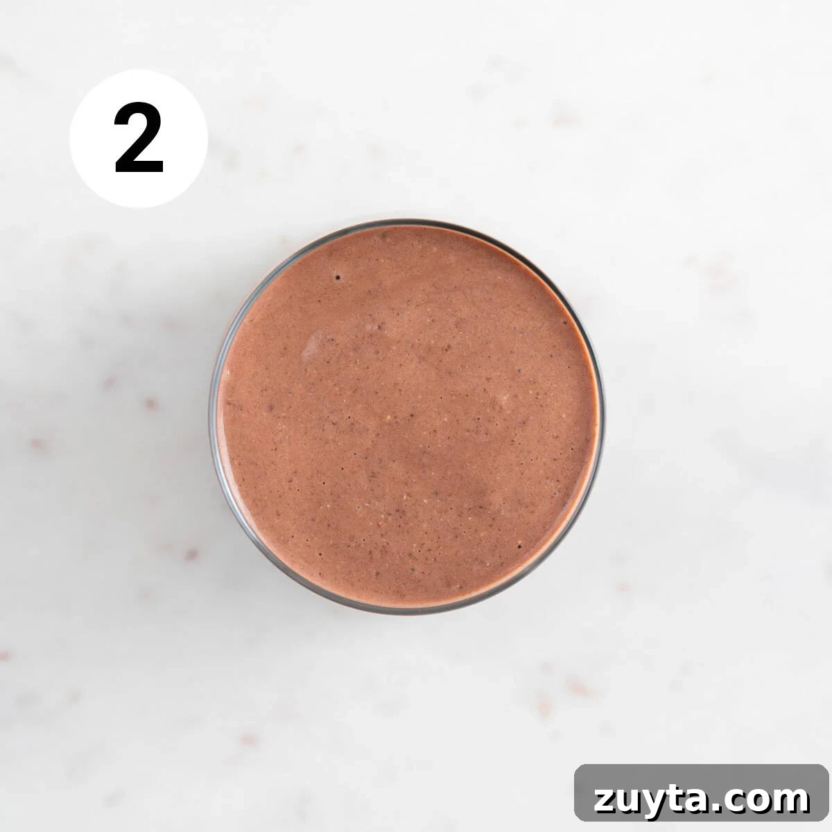 Creamy Vegan Protein Shake Recipe 5 Glass with vegan protein shake.