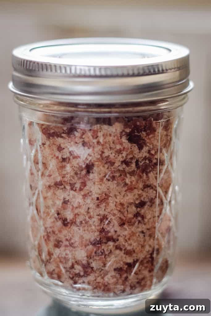 Bacon Salt: How to Use It, Recipe Ideas and Flavor Pairings 8 A jar of bacon salt