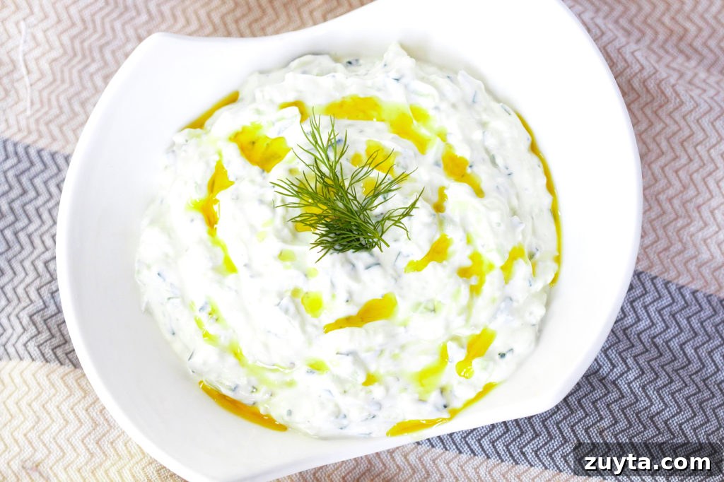 Authentic Greek Tzatziki Sauce: Creamy Yogurt-Dill Dip 5 tzatziki sauce