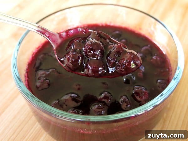 Blueberry Compote with Fresh Berries