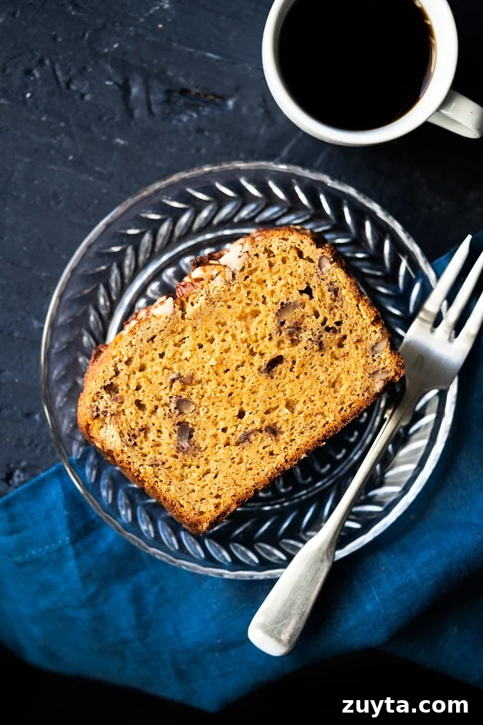 Keto Banana-Style Bread (Gluten and Grain Free) 5 A slice of keto 'banana' bread with coffee