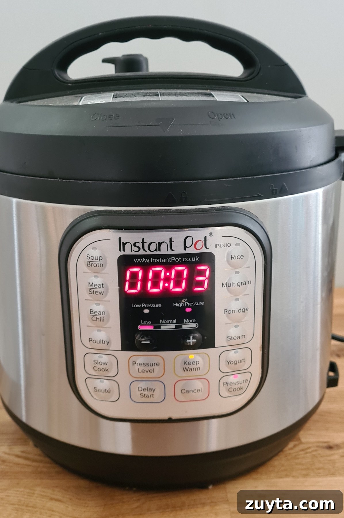 the beginning set up for how to boil water in instant pot